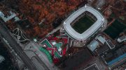 Самая большая в мире каллиграфия Покраса Лампаса перед стадионом «РЖД Арена»